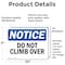 Signmission Do Not Climb Over, 10 in W x Rectangle, Vinyl Decal OS-2PACK-NS-D-710-L-11111 - alternate 3